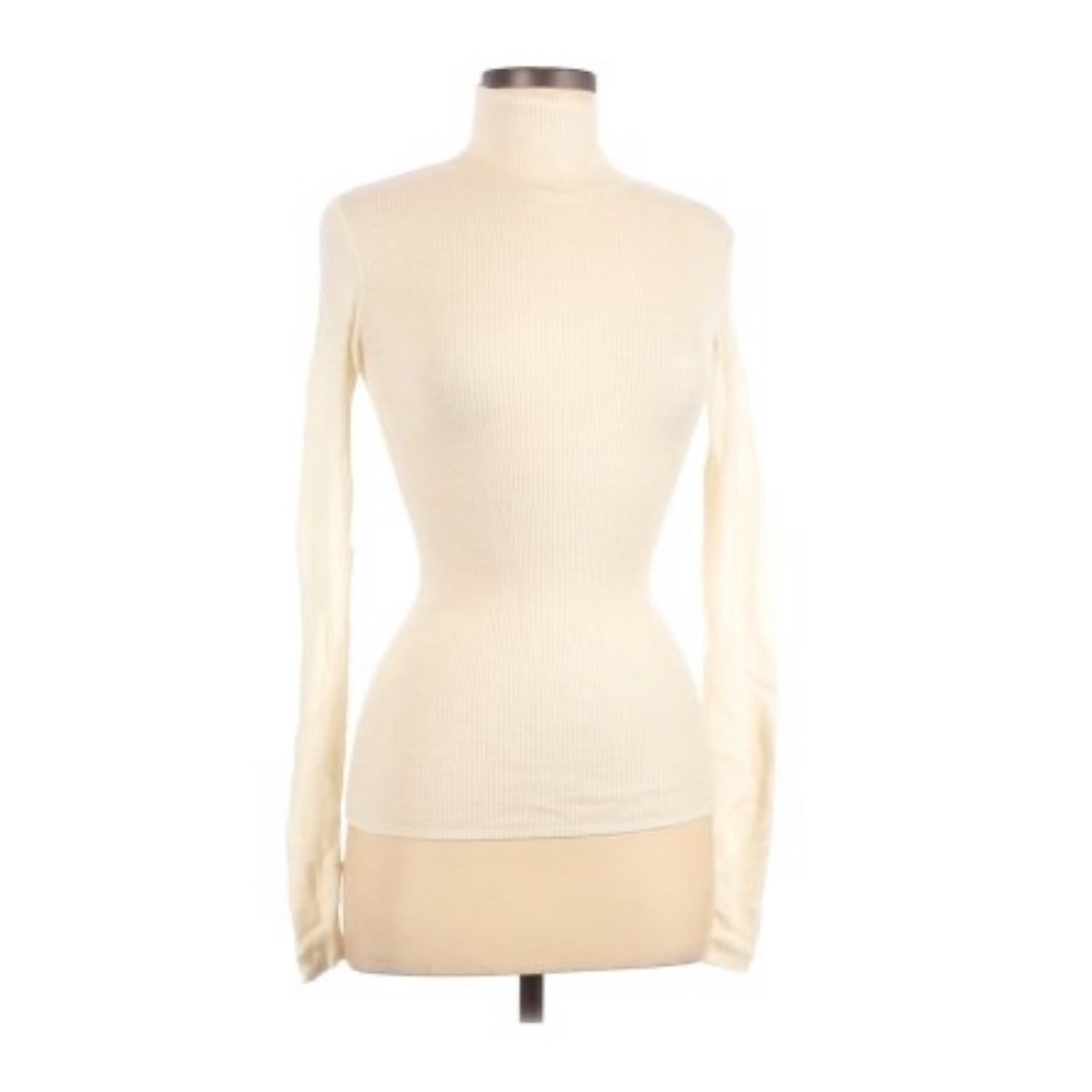 & other stories ivory long sleeve turtleneck
